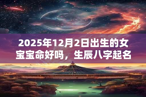 2025年12月2日出生的女宝宝命好吗，生辰八字起名字