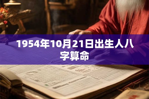 1954年10月21日出生人八字算命