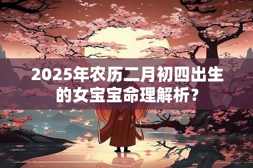 2025年农历二月初四出生的女宝宝命理解析？