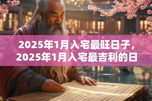 2025年1月入宅最旺日子，2025年1月入宅最吉利的日子