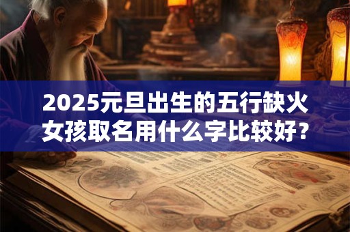 2026元旦出生的五行缺火女孩取名用什么字比较好？