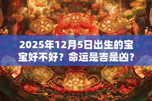 2025年12月5日出生的宝宝好不好？命运是吉是凶？