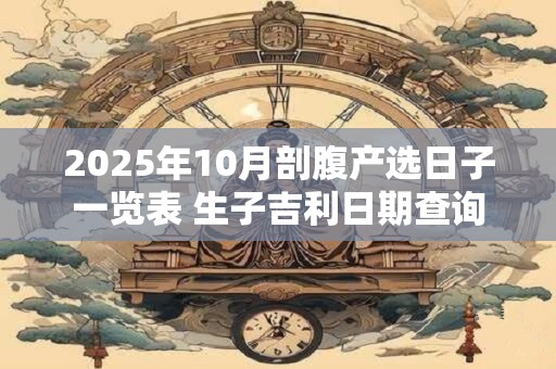 2025年10月剖腹产选日子一览表 生子吉利日期查询