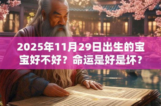 2025年11月29日出生的宝宝好不好?命运是好是坏? 2025年11月29日出生的宝宝好不好?命运是好是坏?