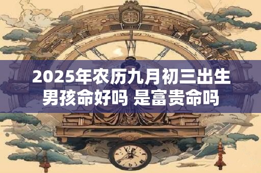 2025年农历九月初三出生男孩命好吗 是富贵命吗