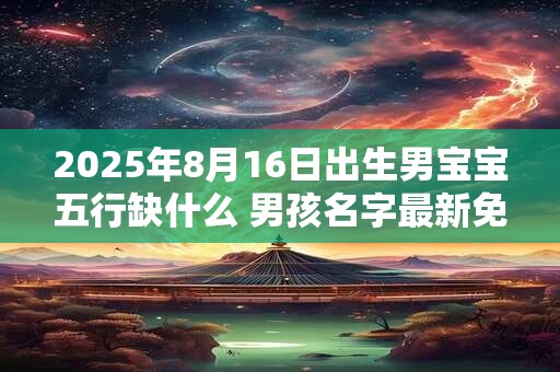 2025年8月16日出生男宝宝五行缺什么 男孩名字最新免费版