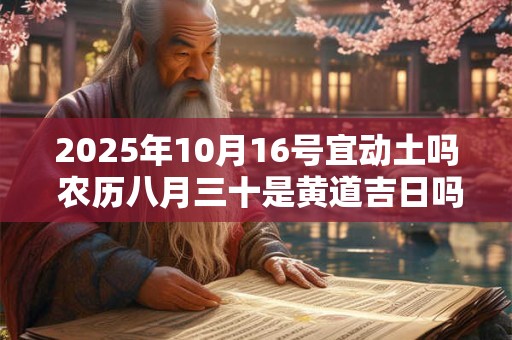 2025年10月16号宜动土吗 农历八月三十是黄道吉日吗