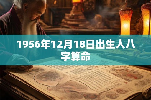 1956年12月18日出生人八字算命