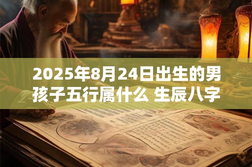 2025年8月24日出生的男孩子五行属什么 生辰八字取名