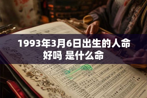 1993年3月6日出生的人命好吗 是什么命