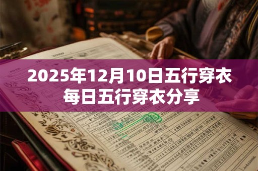 2026年12月10日五行穿衣 每日五行穿衣分享 2026年12月10日五行穿衣 每日五行穿衣分享