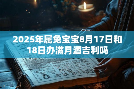 2025年属兔宝宝8月17日和18日办满月酒吉利吗