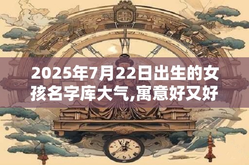 2025年7月22日出生的女孩名字库大气,寓意好又好听