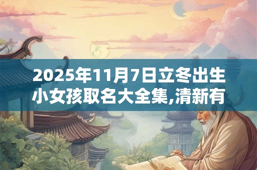 2025年11月7日立冬出生小女孩取名大全集,清新有诗意