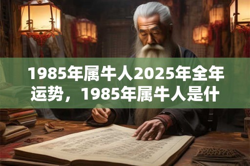 1985年属牛人2025年全年运势，1985年属牛人是什么命？