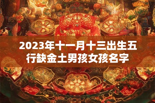 2023年十一月十三出生五行缺金土男孩女孩名字