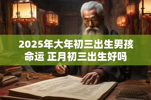 2025年大年初三出生男孩命运 正月初三出生好吗