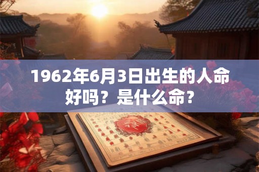 1962年6月3日出生的人命好吗？是什么命？