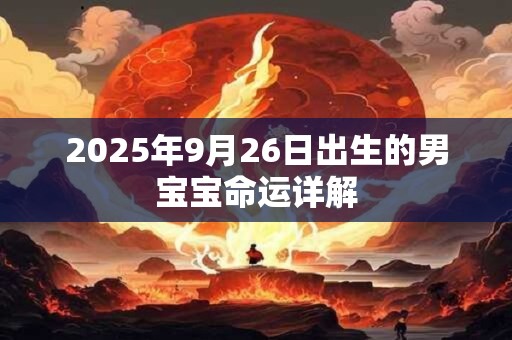 2025年9月26日出生的男宝宝命运详解 2025年9月26日出生的男宝宝命运详解