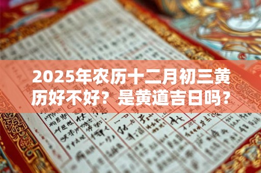 2025年农历十二月初三黄历好不好？是黄道吉日吗？