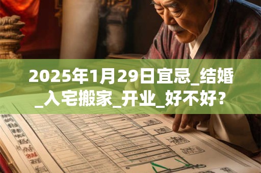 2025年1月29日宜忌_结婚_入宅搬家_开业_好不好？