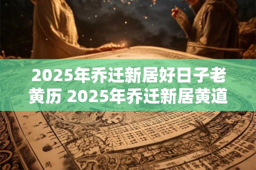 2025年乔迁新居好日子老黄历 2025年乔迁新居黄道吉日一览表