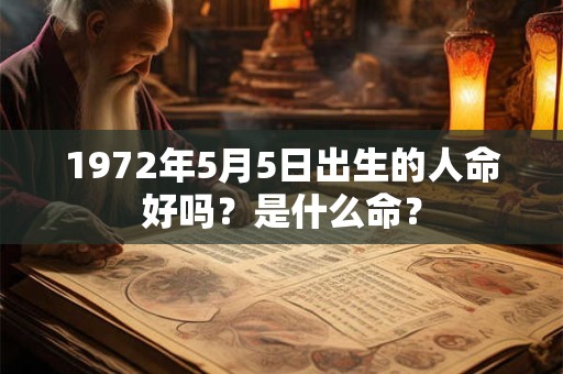 1972年5月5日出生的人命好吗？是什么命？