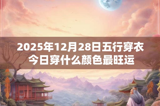 2025年12月28日五行穿衣 今日穿什么颜色最旺运