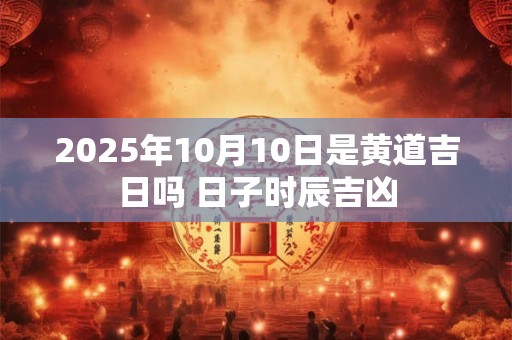 2025年10月10日是黄道吉日吗 日子时辰吉凶