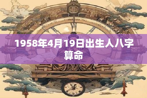 1958年4月19日出生人八字算命