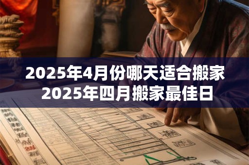 2025年4月份哪天适合搬家 2025年四月搬家最佳日 2025年4月份哪天适合搬家 2025年四月搬家最佳日