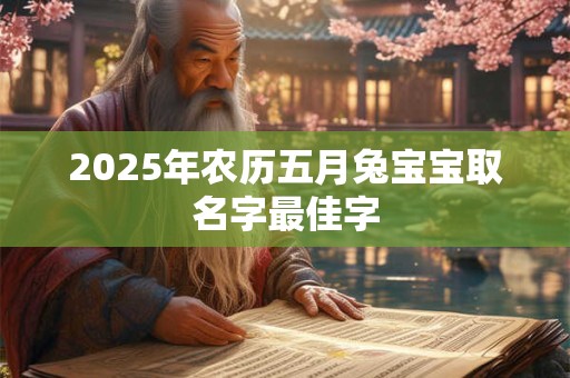 2026年农历五月兔宝宝取名字最佳字