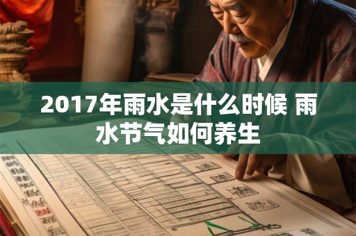 2017年雨水是什么时候 雨水节气如何养生