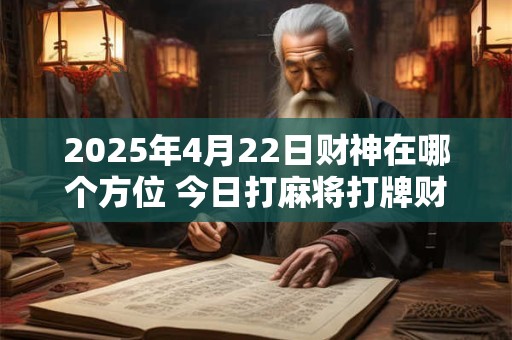 2025年4月22日财神在哪个方位 今日打麻将打牌财运方位 2025年4月22日财神在哪个方位 今日打麻将打牌财运方位