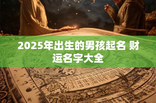 2025年出生的男孩起名 财运名字大全