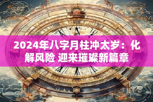 2024年八字月柱冲太岁：化解风险 迎来璀璨新篇章