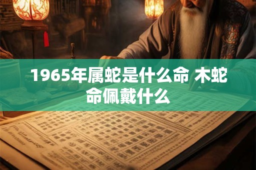1965年属蛇是什么命 木蛇命佩戴什么