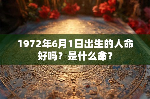 1972年6月1日出生的人命好吗？是什么命？