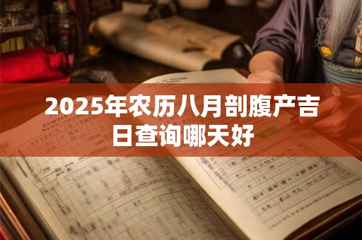 2025年农历八月剖腹产吉日查询哪天好