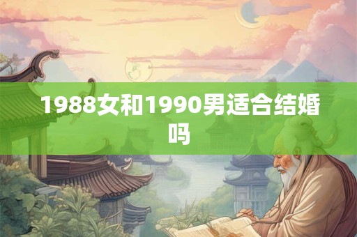 1988女和1990男适合结婚吗
