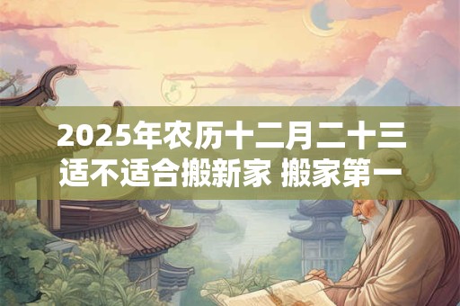 2025年农历十二月二十三适不适合搬新家 搬家第一天吃什么