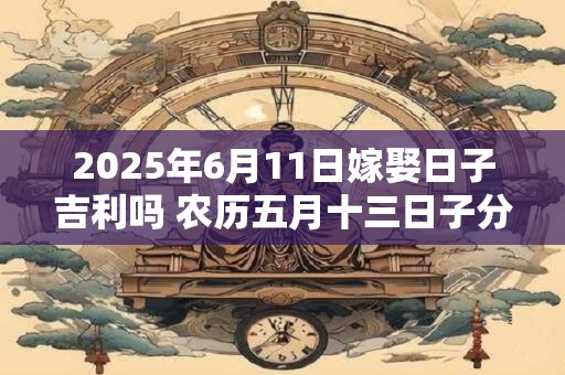2025年6月11日嫁娶日子吉利吗 农历五月十三日子分析