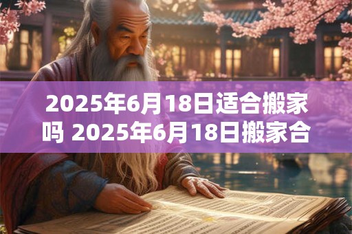 2025年6月18日适合搬家吗 2025年6月18日搬家合适吗