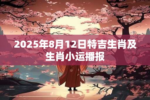 2025年8月12日特吉生肖及生肖小运播报