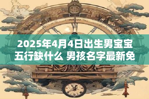 2025年4月4日出生男宝宝五行缺什么 男孩名字最新免费版