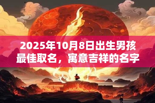 2025年10月8日出生男孩最佳取名，寓意吉祥的名字