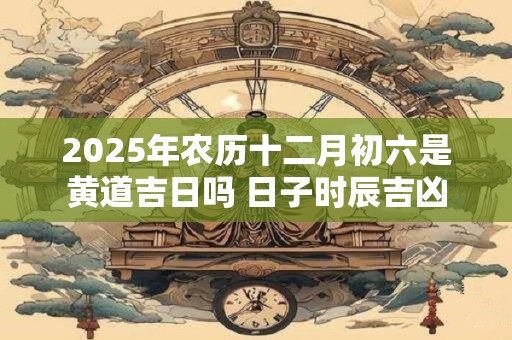 2025年农历十二月初六是黄道吉日吗 日子时辰吉凶