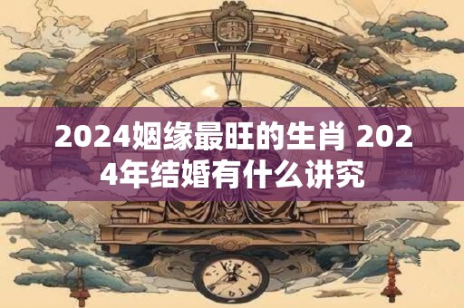 2024姻缘最旺的生肖 2024年结婚有什么讲究