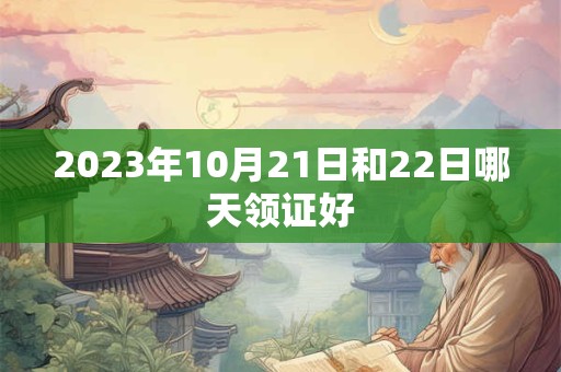 2023年10月21日和22日哪天领证好