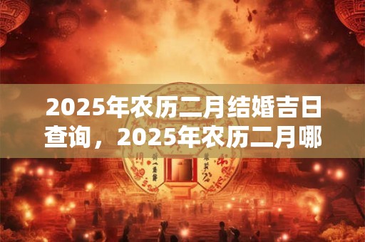 2025年农历二月结婚吉日查询,2025年农历二月哪天结婚最好? 2025年农历二月结婚吉日查询,2025年农历二月哪天结婚最好?
